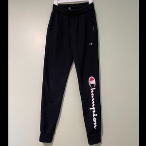 Men’s Black Champion Clinched Jersey Pants